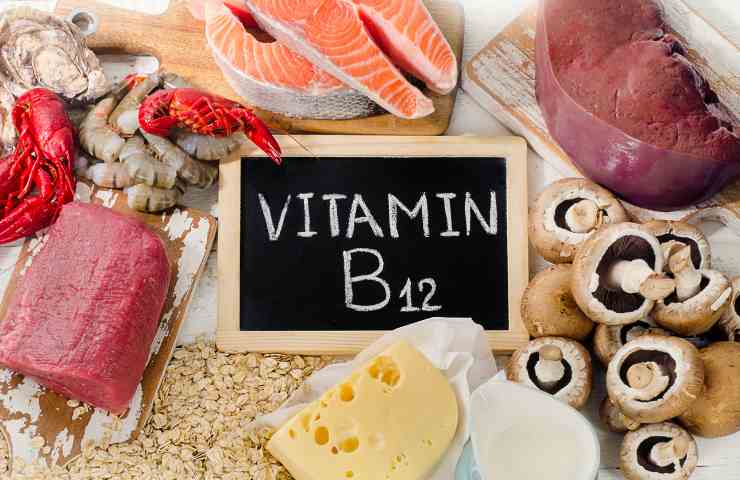 Diversi cibi con vitamina B12
