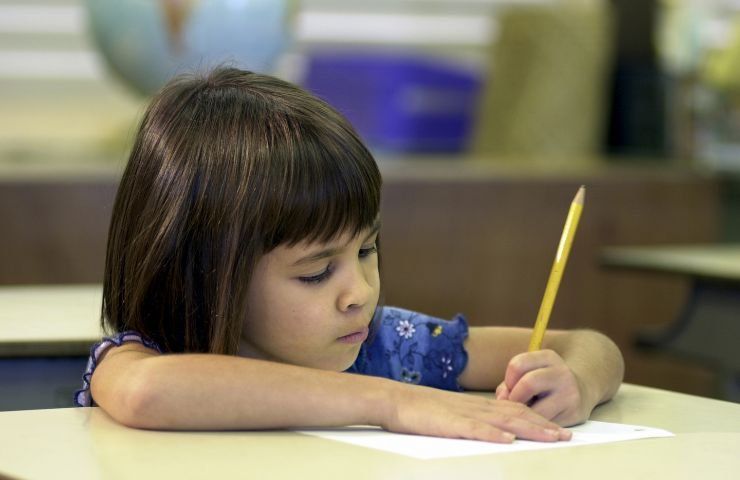 capacità cervello bambini scrittura corsivo