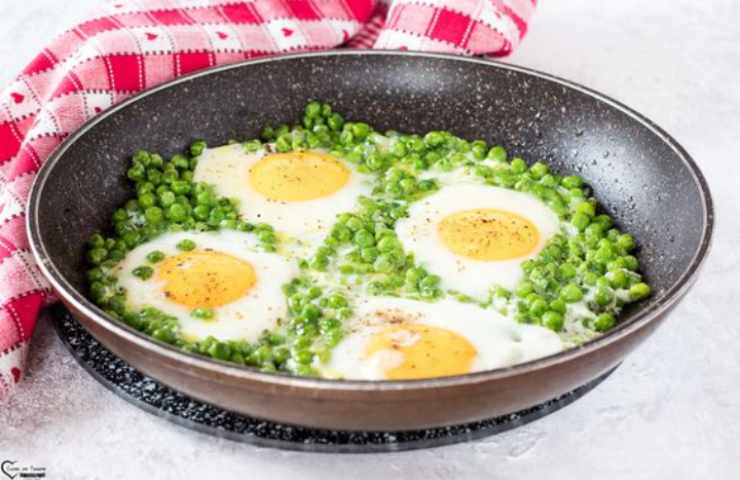 piselli e uova ricetta cucina