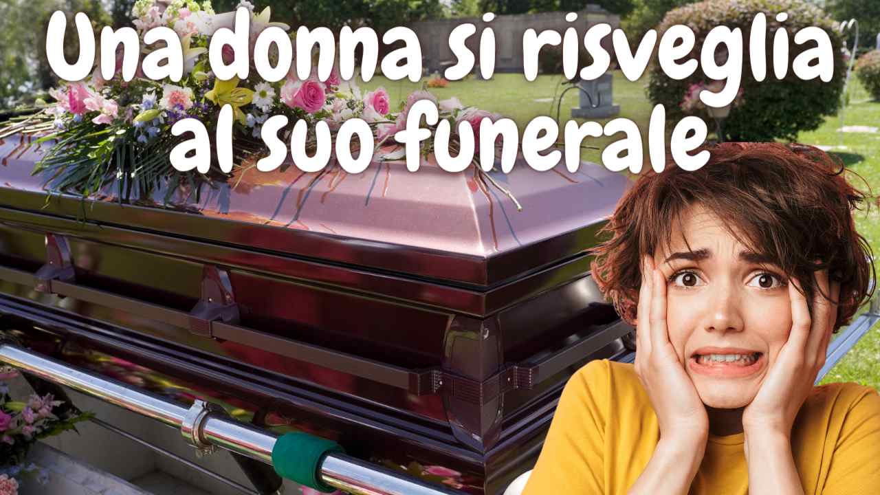 donna funerale viva