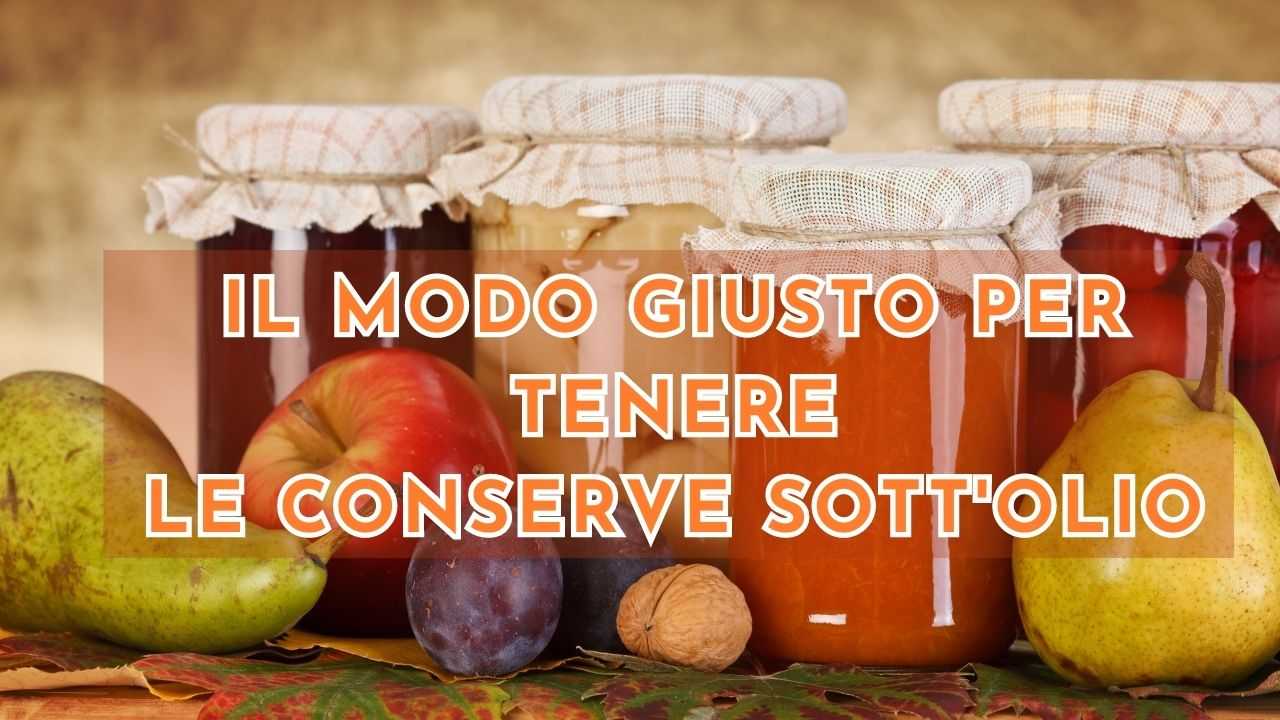 conserve sott'olio metodo