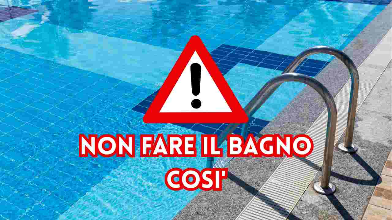 Non entrare in piscina quando l'acqua è così