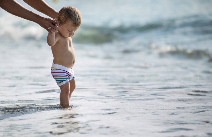 il bambino può andare al mare