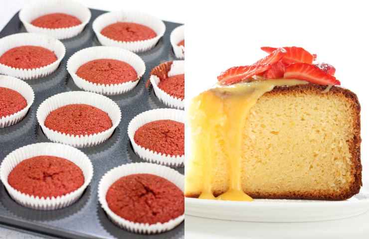 cupcakes e torta limone e fragole