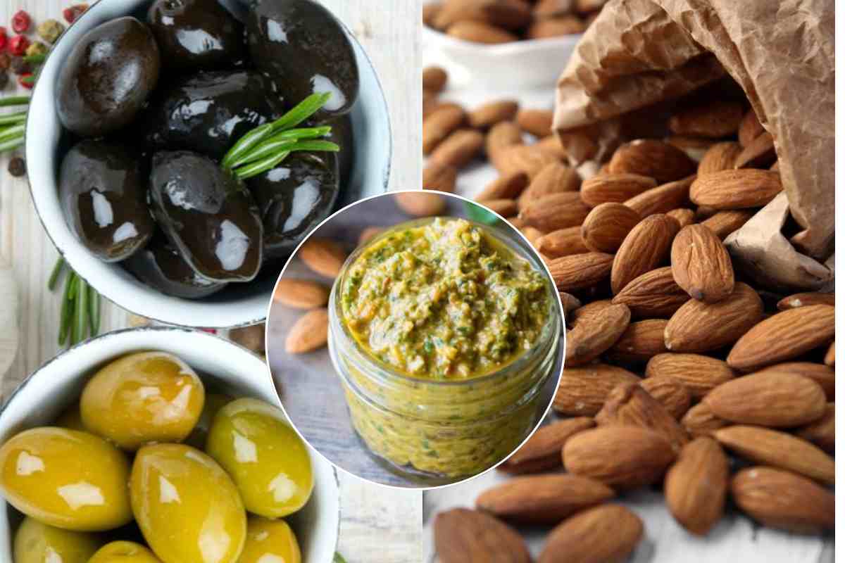 Preparo il pesto mandorle e olive, poi scelgo se metterlo nella pasta o ...