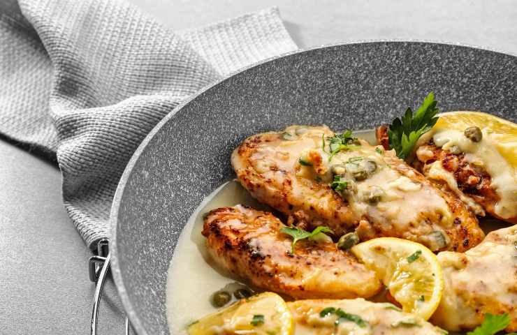 Pollo al limone in padella