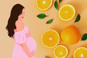 arance grafica donna incinta