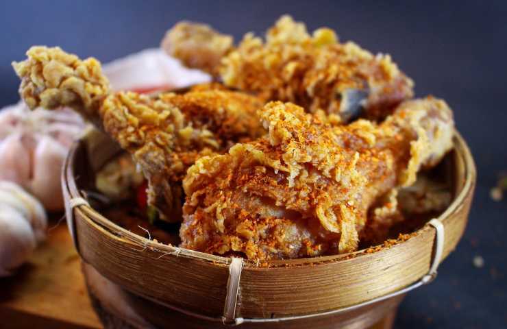 Pollo appena fritto