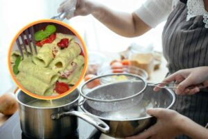Pasta crema basilico
