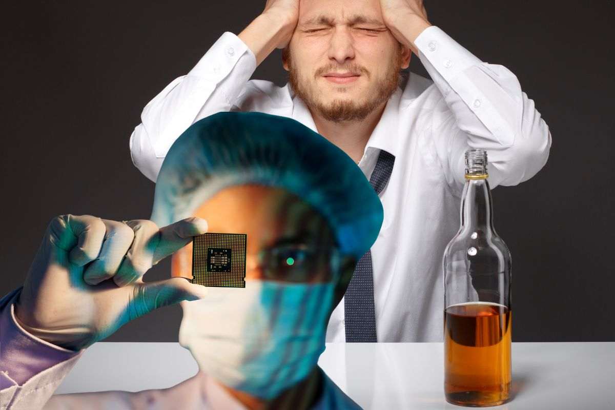Ricercatore osserva chip