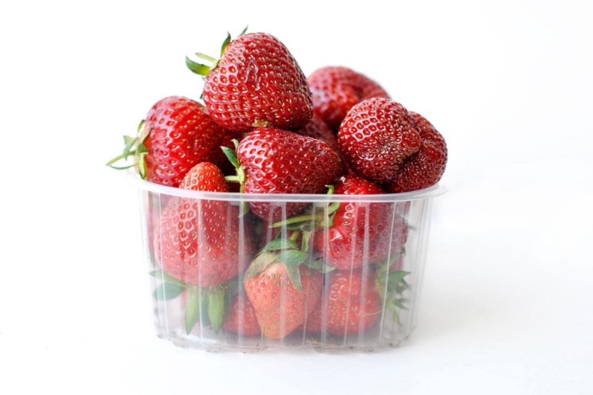 Fragole nella vaschetta
