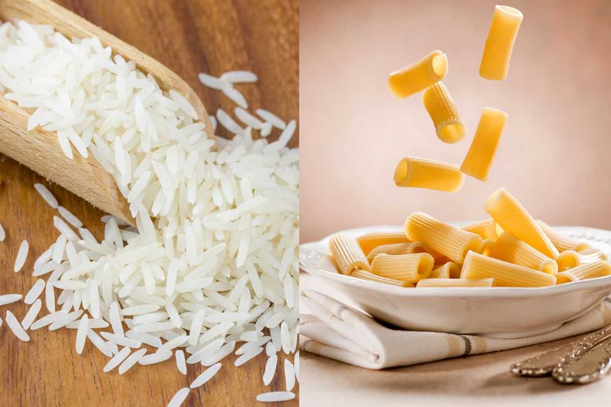Riso bianco e pasta corta