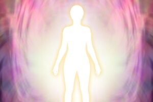 Sagoma di un corpo illuminata