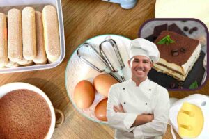 pasticcere prepara il tiramisù