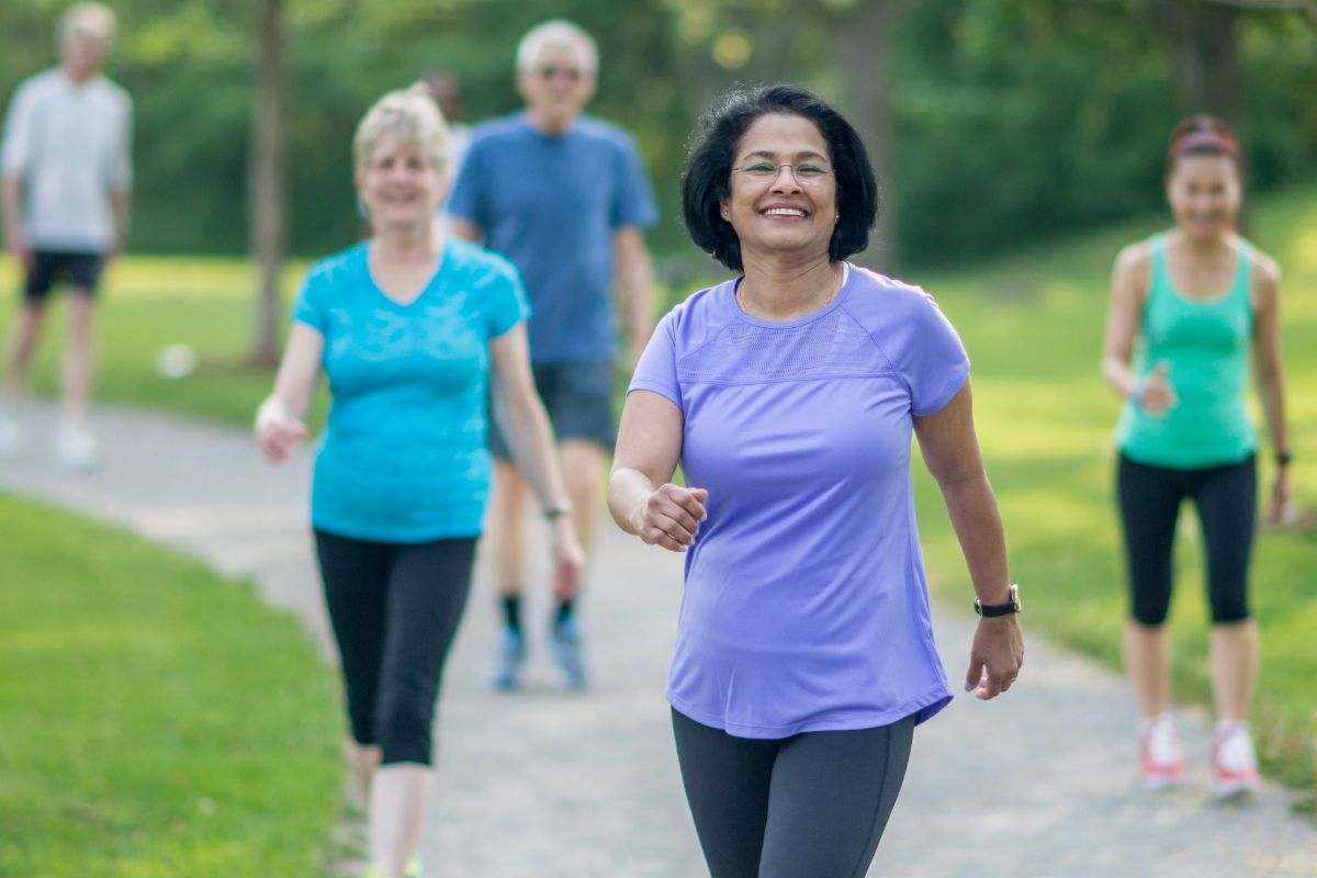 Jogging di gruppo al parco