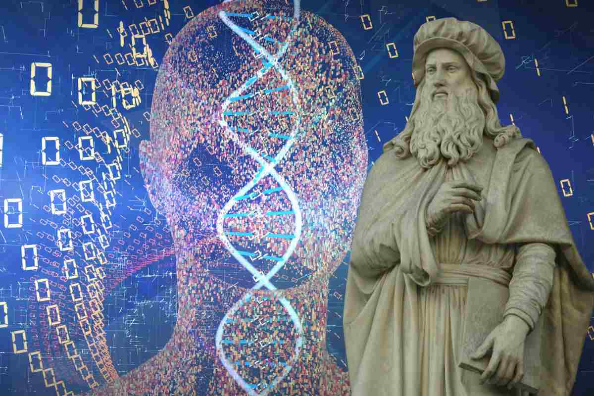 La statua di Leonardo Da Vinci