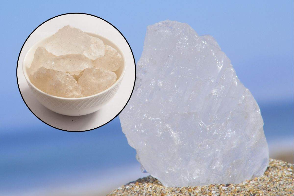 Pietra di allume trovata in spiaggia