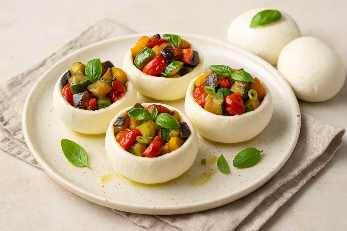 mozzarelle ripiene di verdure