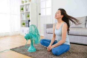 rinfrescarsi con il ventilatore