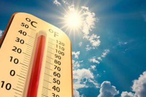 Un termometro sotto il sole