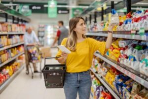 Donna al supermercato