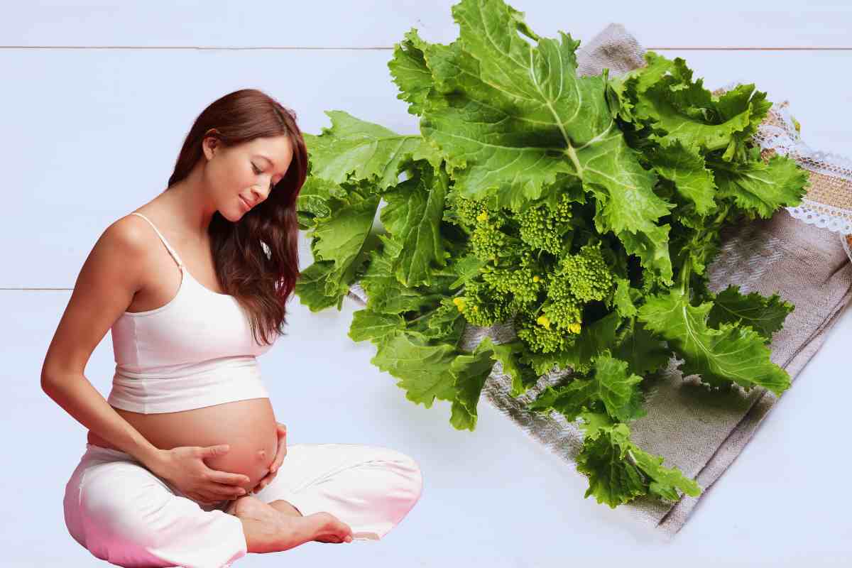 cime di rapa e donna in gravidanza