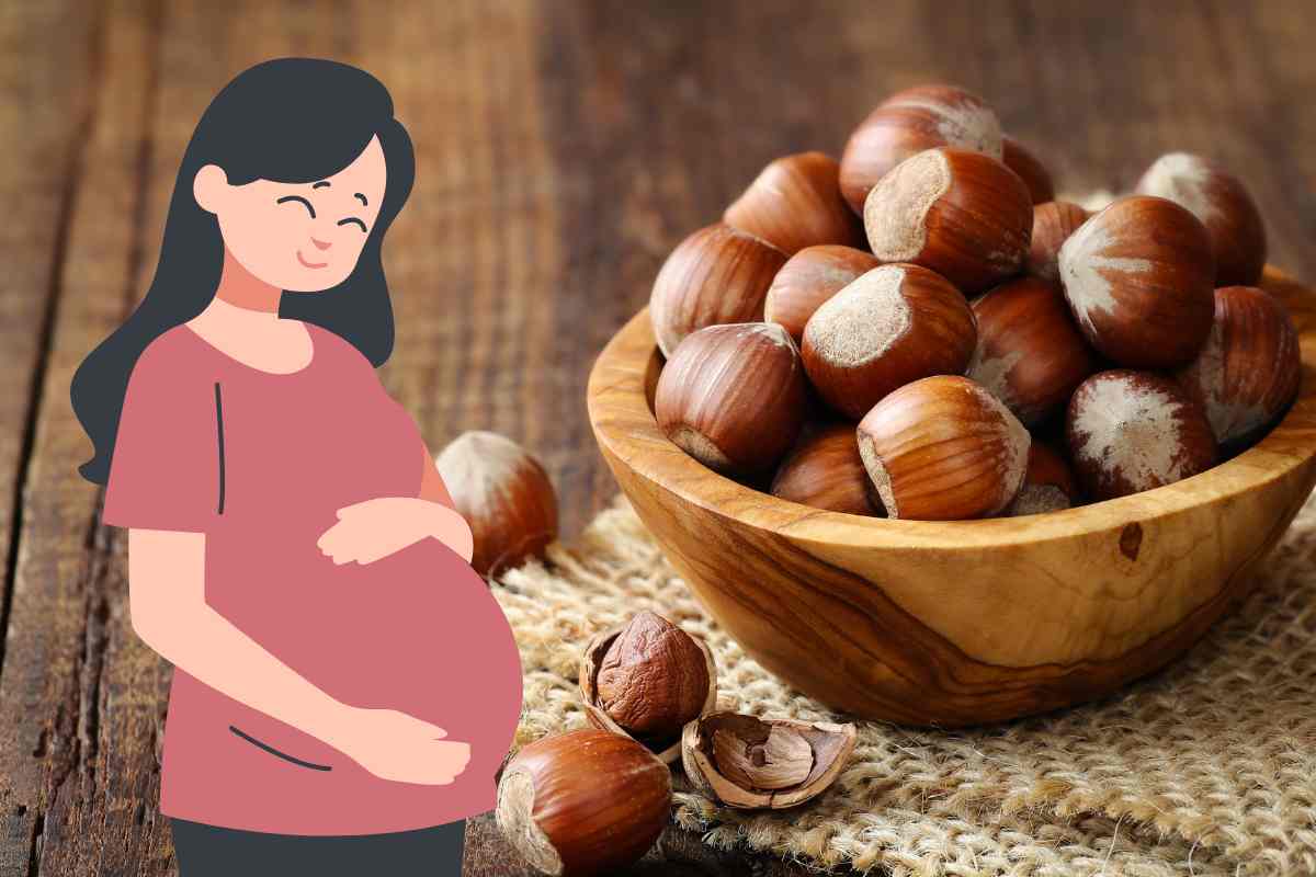 nocciole grafica donna incinta