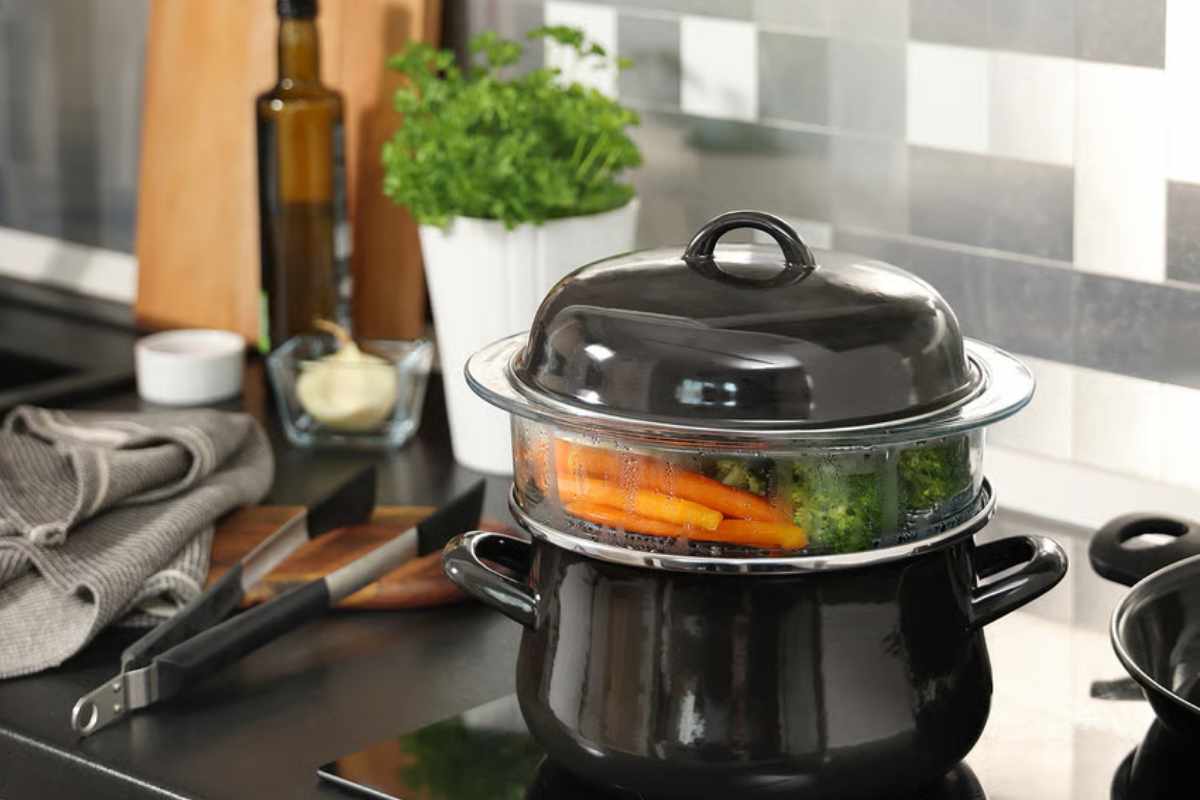 vaporiera pentola ikea su piano cottura