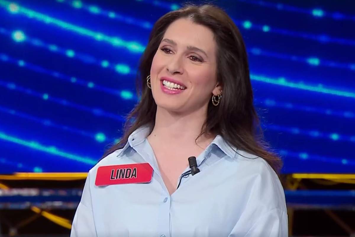 Una sorridente Linda, campionessa a L'Eredità