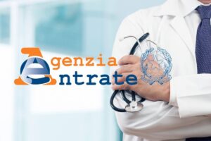medico con logo agenzia delle entrate