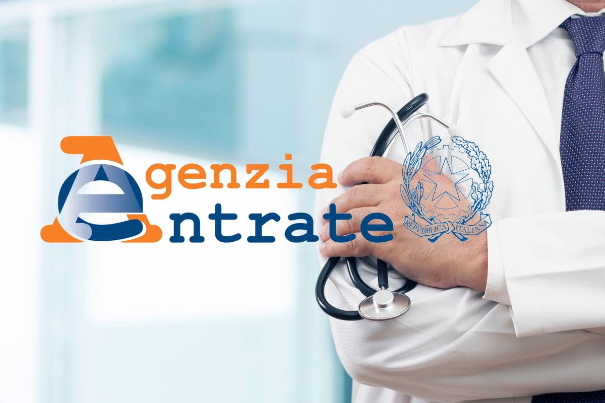 medico con logo agenzia delle entrate