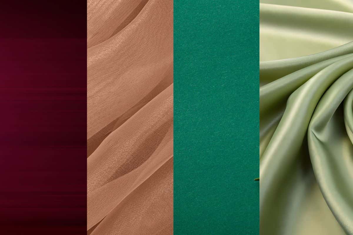 bordeaux, marrone macha mousse, verde rosmarino, verde salvia