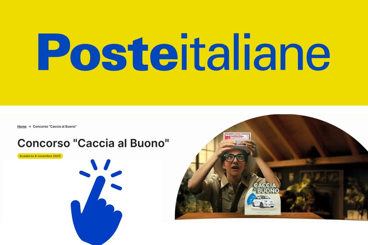 screen sito ufficiale poste italiane concorso caccia al buono