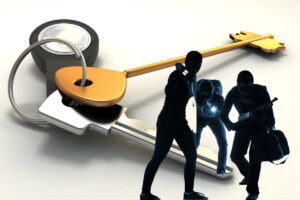 mazzo di chiavi e ladri in azione