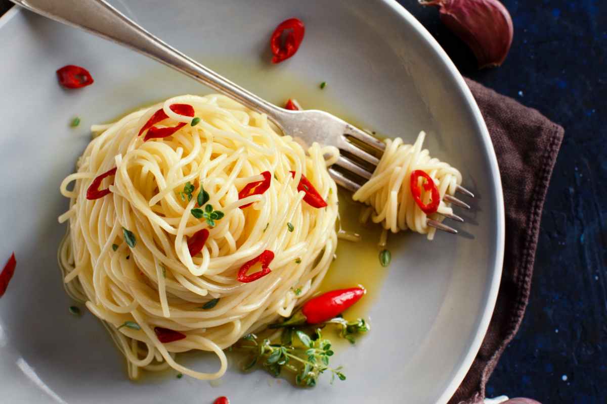 spaghetti aglio olio e peperoncino