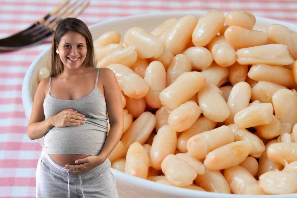 donna in gravidanza fagioli