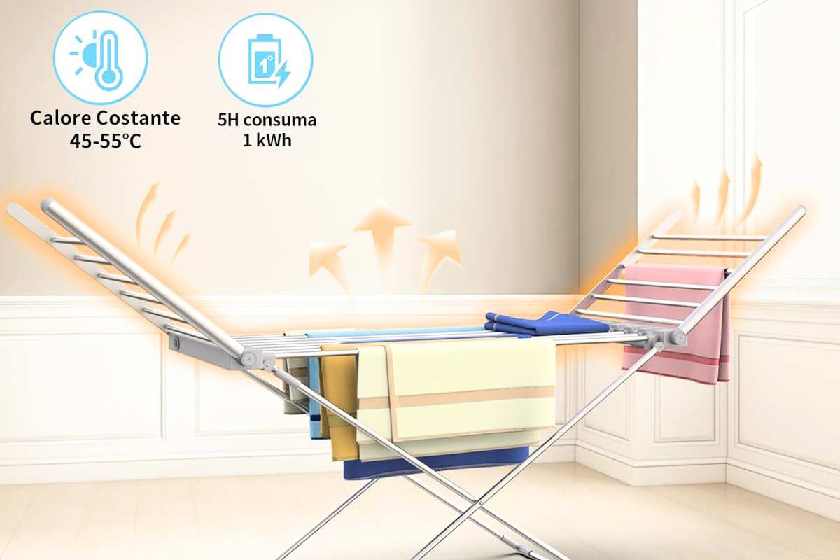 stendino che asciuga il bucato