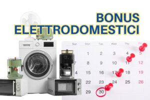 elettrodomestici con calendario e scritta bonus elettrodomestici