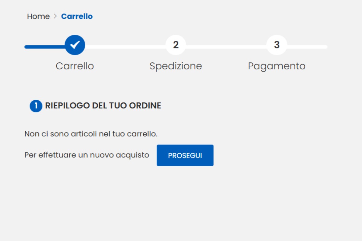 il carrello del sito Eurospin