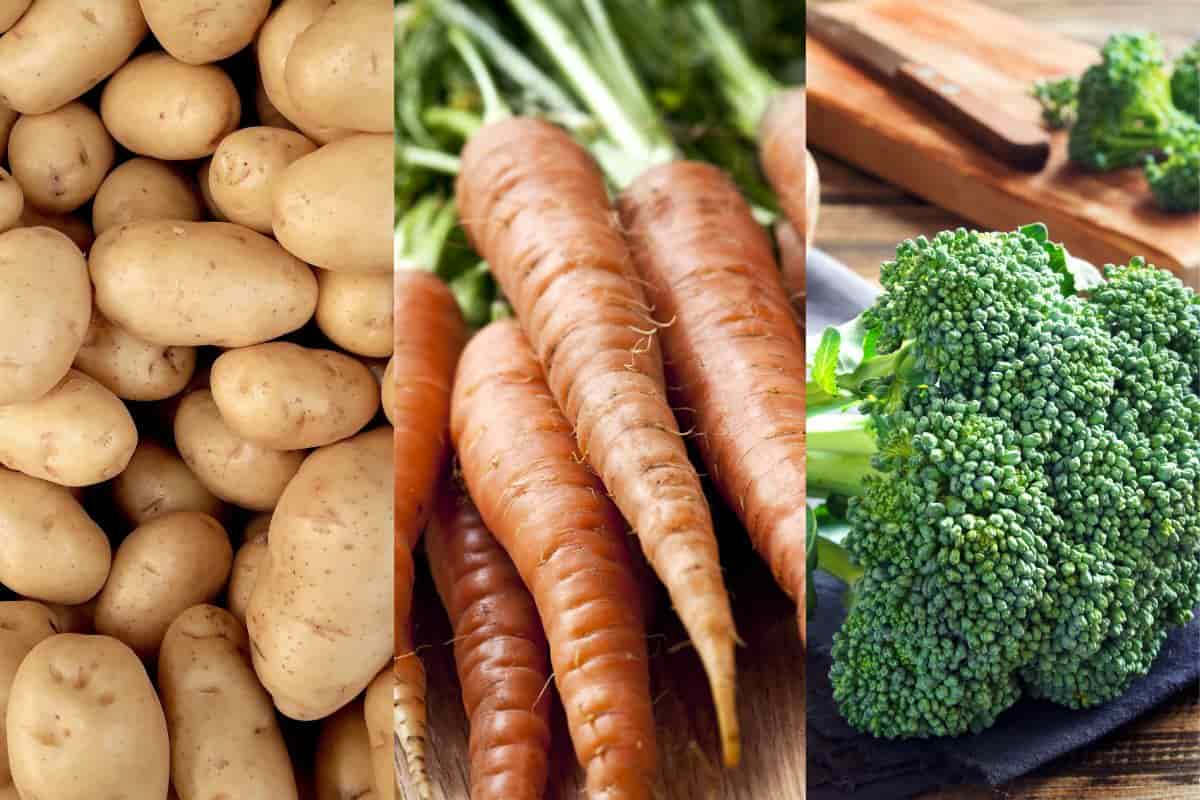 patate, carote e broccoli