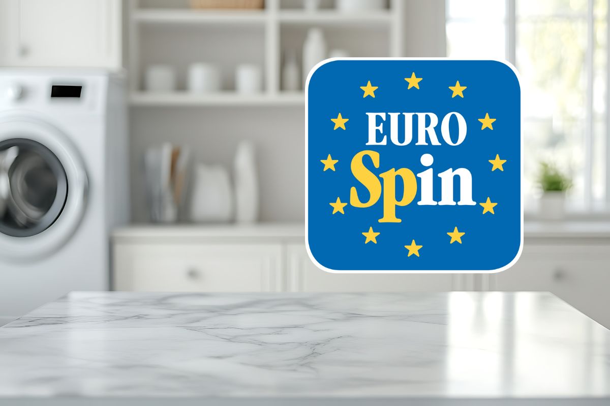 lavanderia in casa e logo eurospin