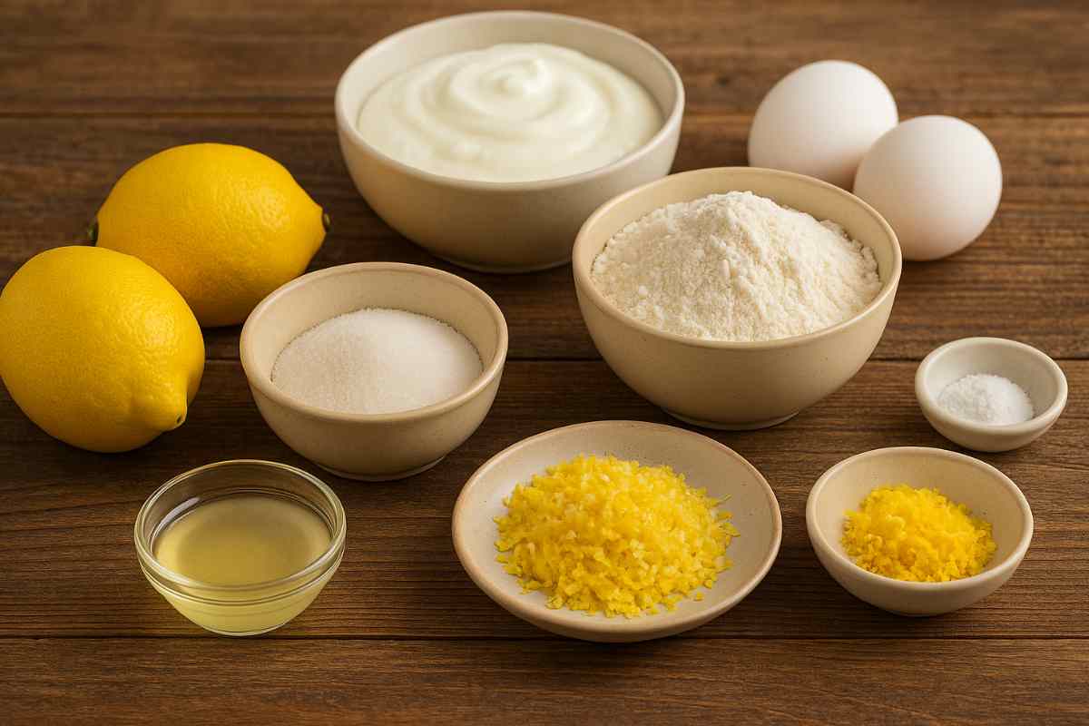 ingredienti per la torta al limone