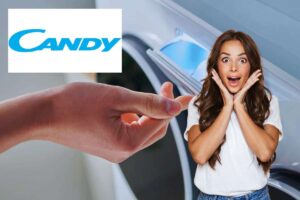 lavatrice candy logo candy donna stupita