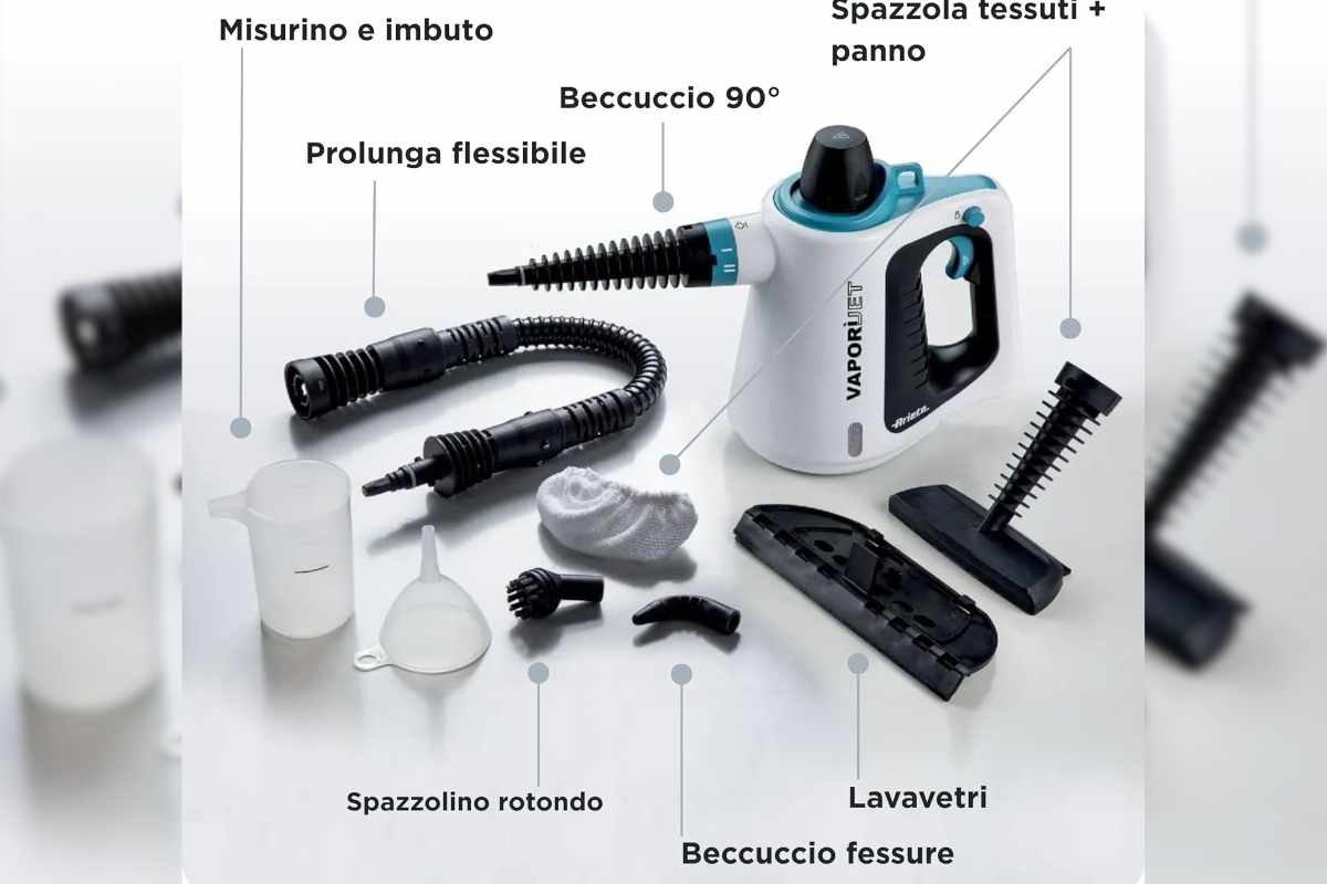 pistola a vapore ariete con accessori