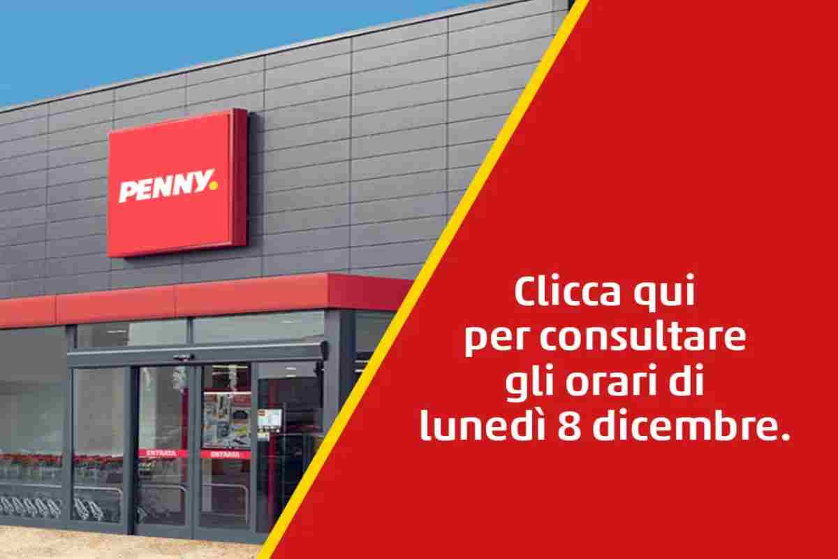 locandina orari apertura 8 dicembre penny market