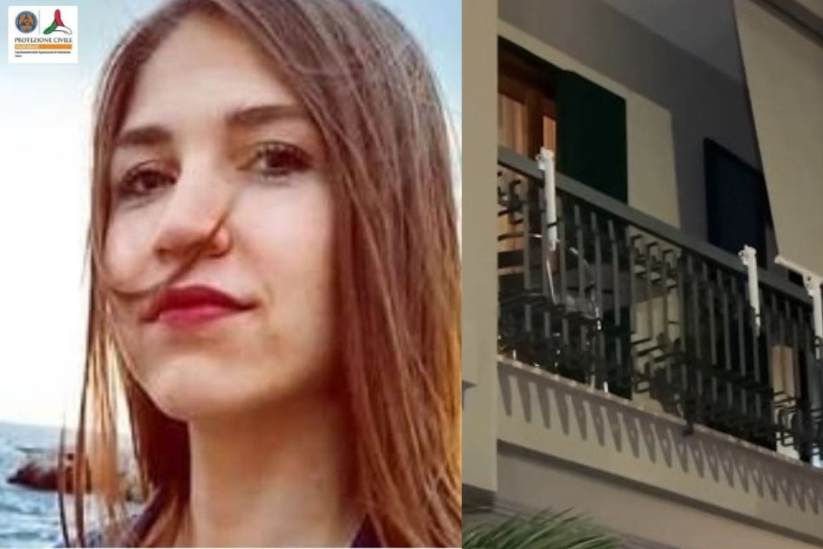 foto di tatiana volantino scomparsa e balcone della casa nella quale si trovava