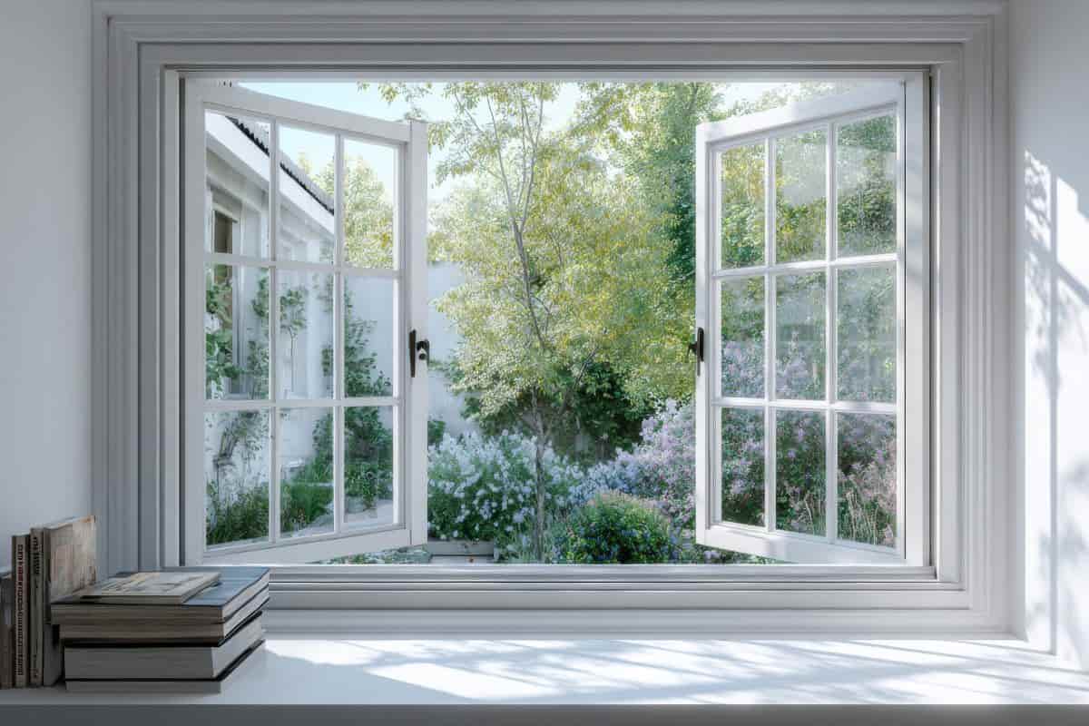 finestra aperta sul giardino