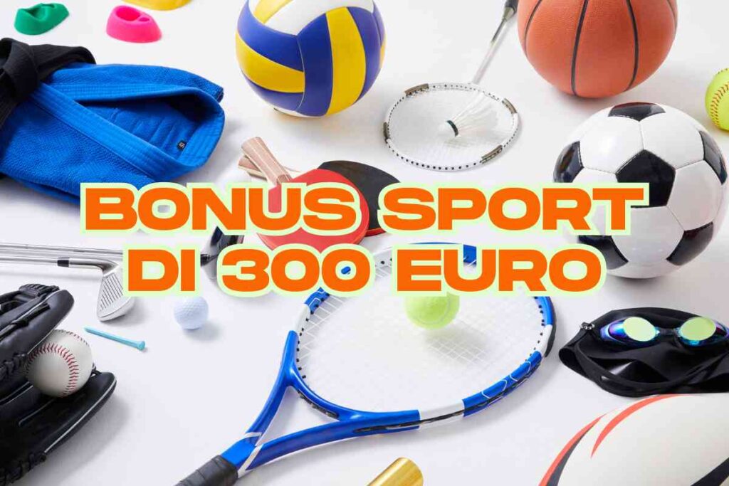 attrezzi sportivi e scritta