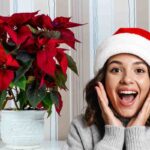 stella di natale ragazza felice