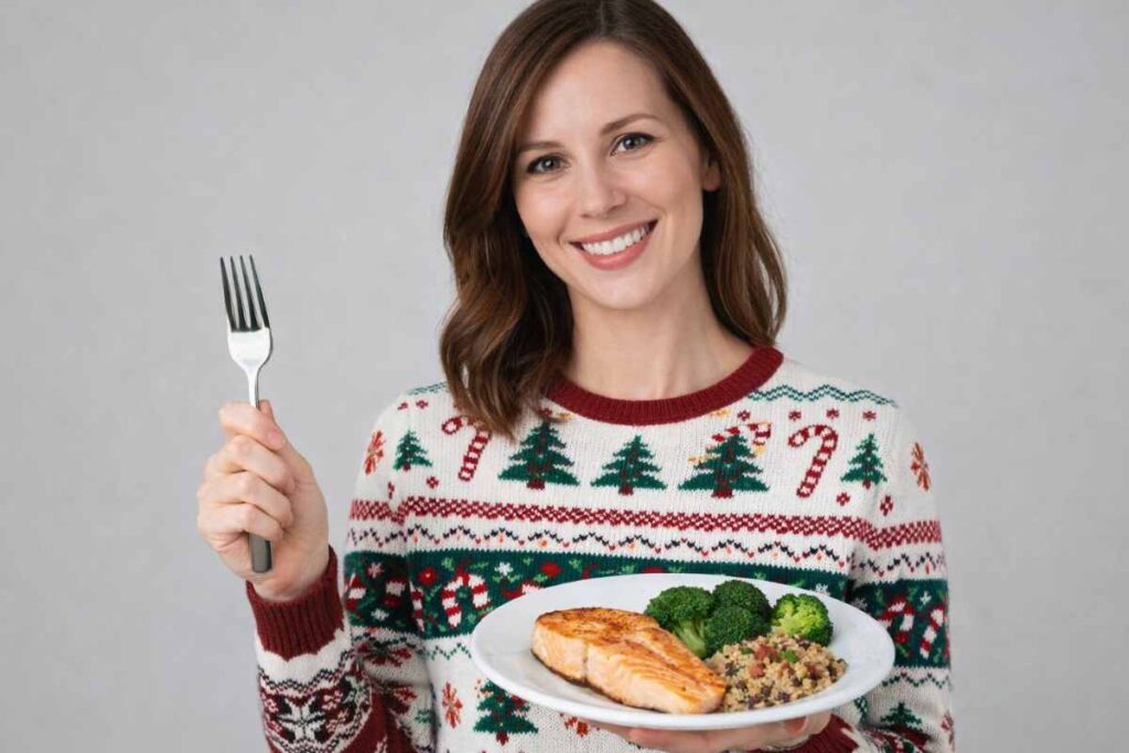 donna piatto cibo sano